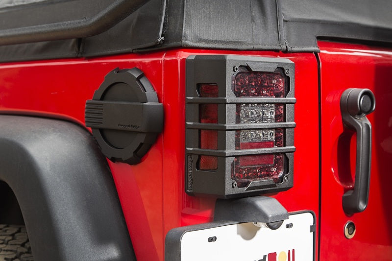 Load image into Gallery viewer, Rugged Ridge 07-18 Jeep Wrangler JK Black Elite Tail Light Guards
