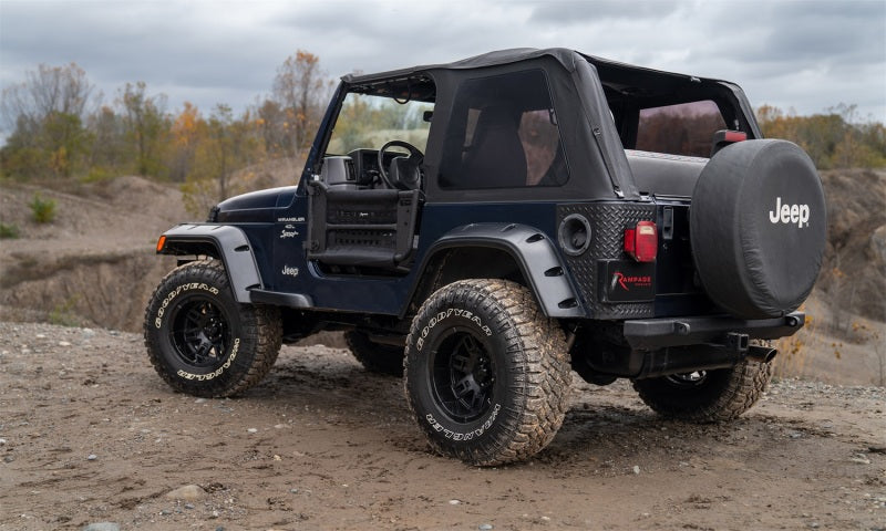 Load image into Gallery viewer, Rampage 97-06 Jeep Wrangler TJ Frameless Trail Soft Top Kit - Black Diamond
