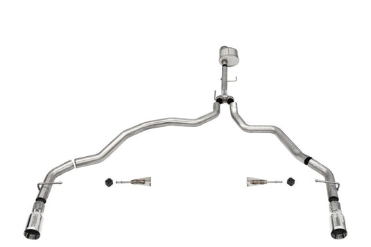 Corsa 2021-2025 Ford F-150 Regular Cab/6.5in Bed 5.0L V8 Xtreme Cat-Back Dual Rear Exit-Polished