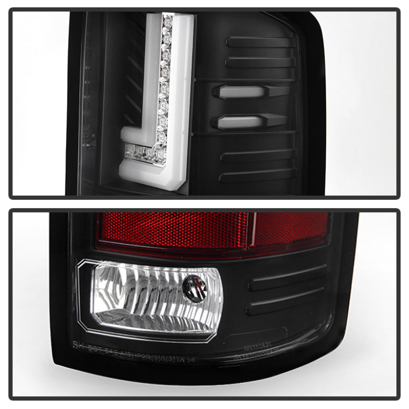 Load image into Gallery viewer, Spyder GMC Sierra 14-16 LED Tail Lights Black ALT-YD-GS14-LBLED-BK
