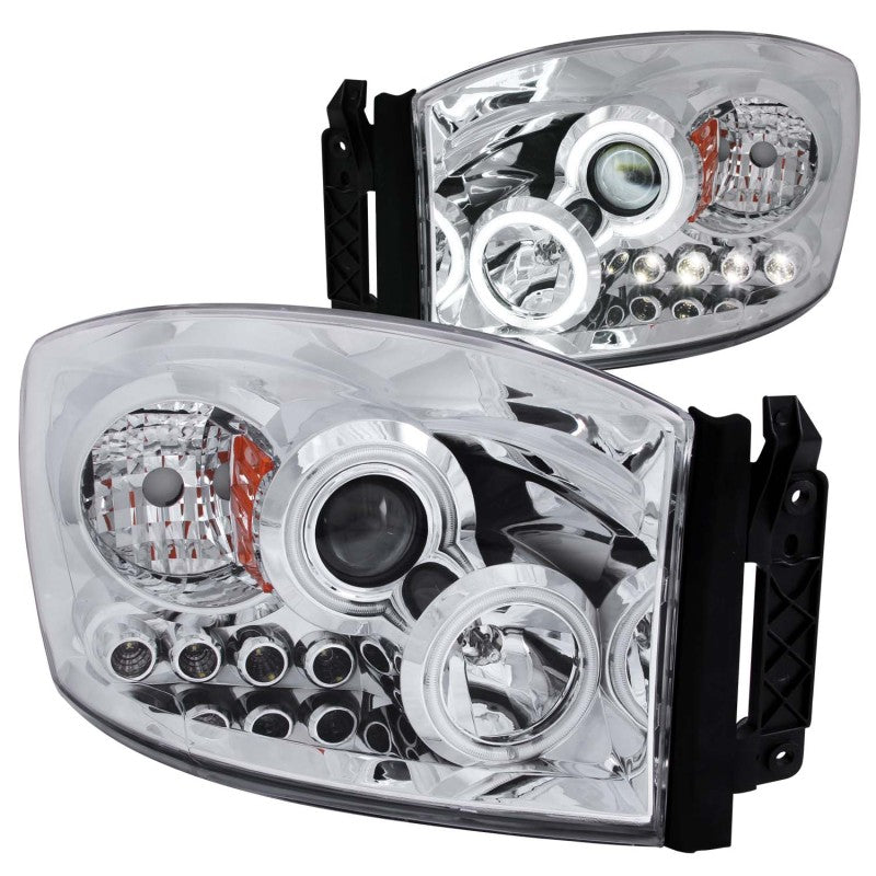 Load image into Gallery viewer, ANZO 2006-2008 Dodge Ram 1500 Projector Headlights w/ Halo Chrome (CCFL)
