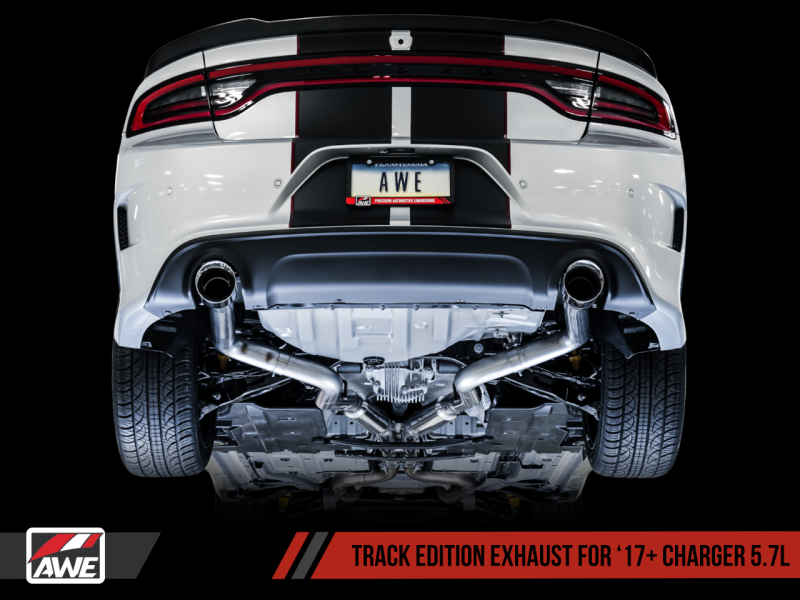 Load image into Gallery viewer, AWE Tuning 2017+ Dodge Charger 5.7L Track Edition Exhaust - Chrome Silver Tips
