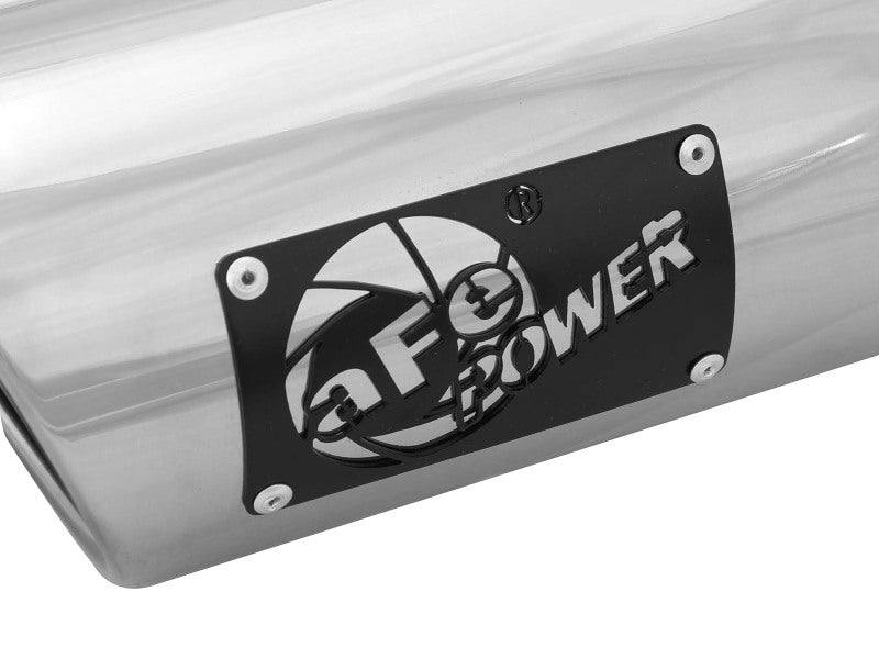Load image into Gallery viewer, aFe MACHForce-XP 304 Stainless Steel Polished Exhaust Tip 3.5in x 4.5in Out x 12in L Clamp-On
