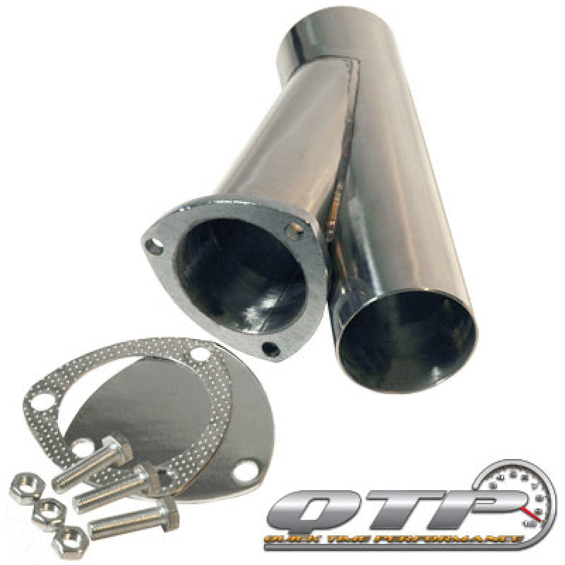 Load image into Gallery viewer, QTP 3in Weld-On QTEC Exhaust Cutout Y-Pipe
