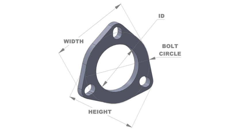 Load image into Gallery viewer, Vibrant 3-Bolt T304 SS Exhaust Flanges (2.5in I.D.) - 5 Flange Bulk Pack
