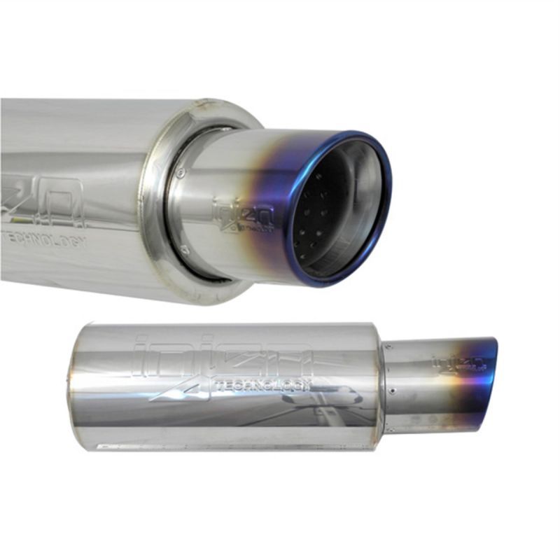 Load image into Gallery viewer, Injen 3.00 Universal Muffler w/Titanium burnt rolled Tip and stainless steel resonated inner wall
