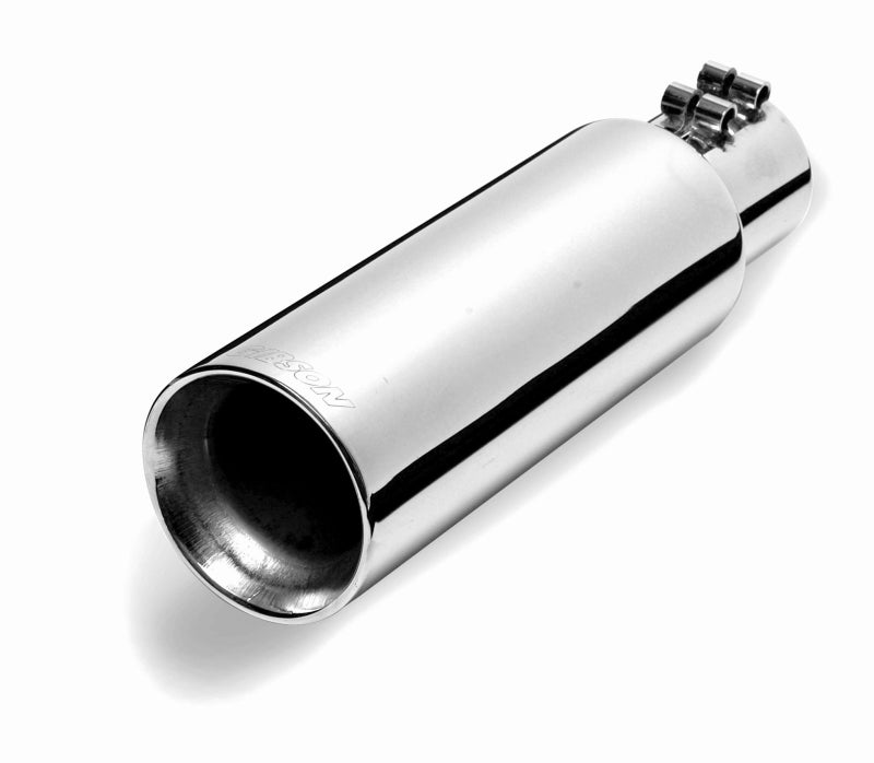 Load image into Gallery viewer, Gibson Round Dual Wall Straight-Cut Tip - 5in OD/3.5in Inlet/12in Length - Stainless
