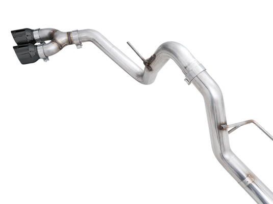 AWE 21+ Ford F150 Dual Side Exit Cat-Back Exhaust - 4.5in Diamond Black Tips *For Stock Y-Pipe Only