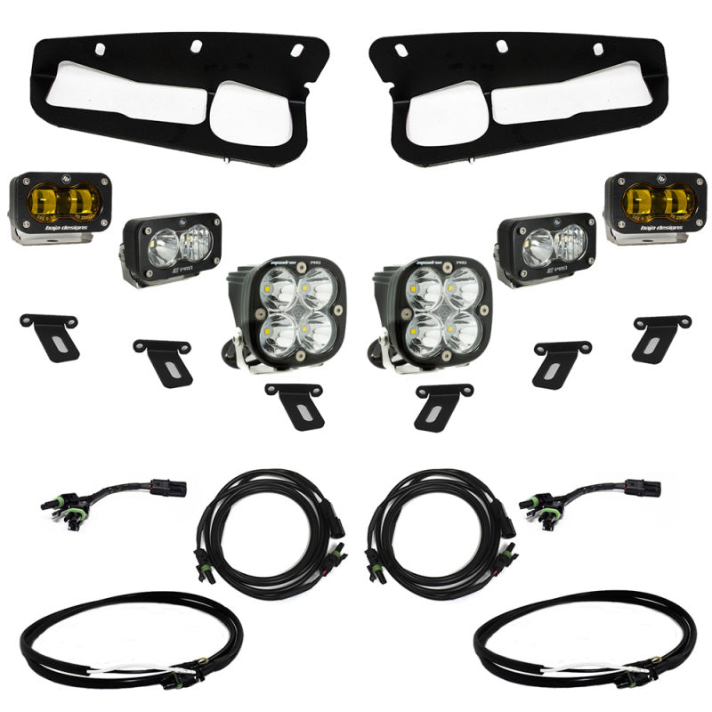 Load image into Gallery viewer, Baja Designs 21-22 Ford Bronco w/Steel Bumper S2 SAE Pro Fog Pocket Light Kit - Amber
