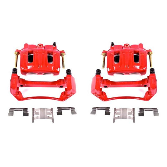 Power Stop 99-03 Ford F-150 Front Red Calipers w/Brackets - Pair