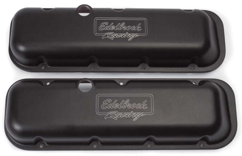 Load image into Gallery viewer, Edelbrock Valve Cover Victor Series Chevrolet 1965 and Later 396-502 V8 Low Black
