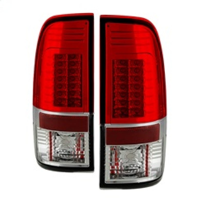 Load image into Gallery viewer, Spyder Ford Super Duty 08-15 Version 2 LED Tail Lights Red Clear ALT-YD-FS07-LED-G2-RC
