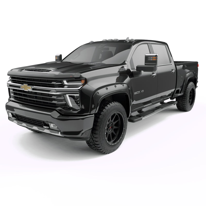 Load image into Gallery viewer, EGR 20-23 Chevrolet Silverado 2500Hd/3500Hd Traditional Bolt-On Look Fender Flares Black Set Of 4
