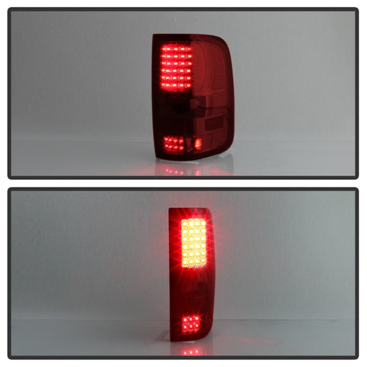 xTune Ford F150 Styleside 04-08 LED Tail Lights Red Clear ALT-ON-FF15004-LED-RC