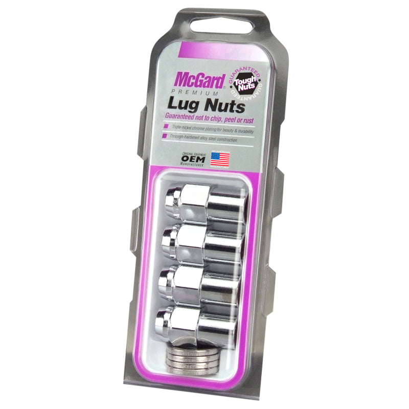 Load image into Gallery viewer, McGard Hex Lug Nut (Reg. Shank - .746in.) M12X1.5 / 13/16 Hex / 1.65in. Length (4-Pack) - Chrome
