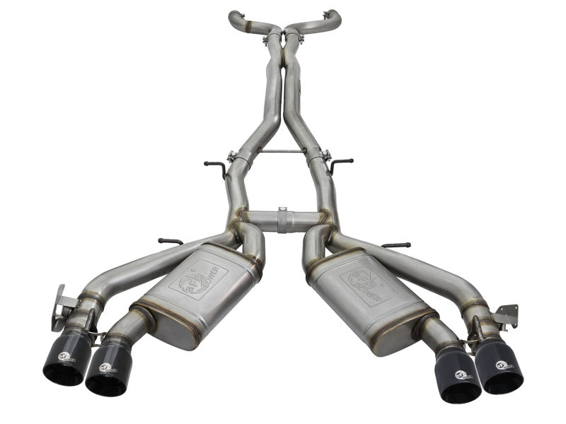 Load image into Gallery viewer, aFe MACHForce XP 3in 304 SS Cat-Back Dual Exhaust w/ Black Tips 16-17 Chevy Camaro SS V8-6.2L
