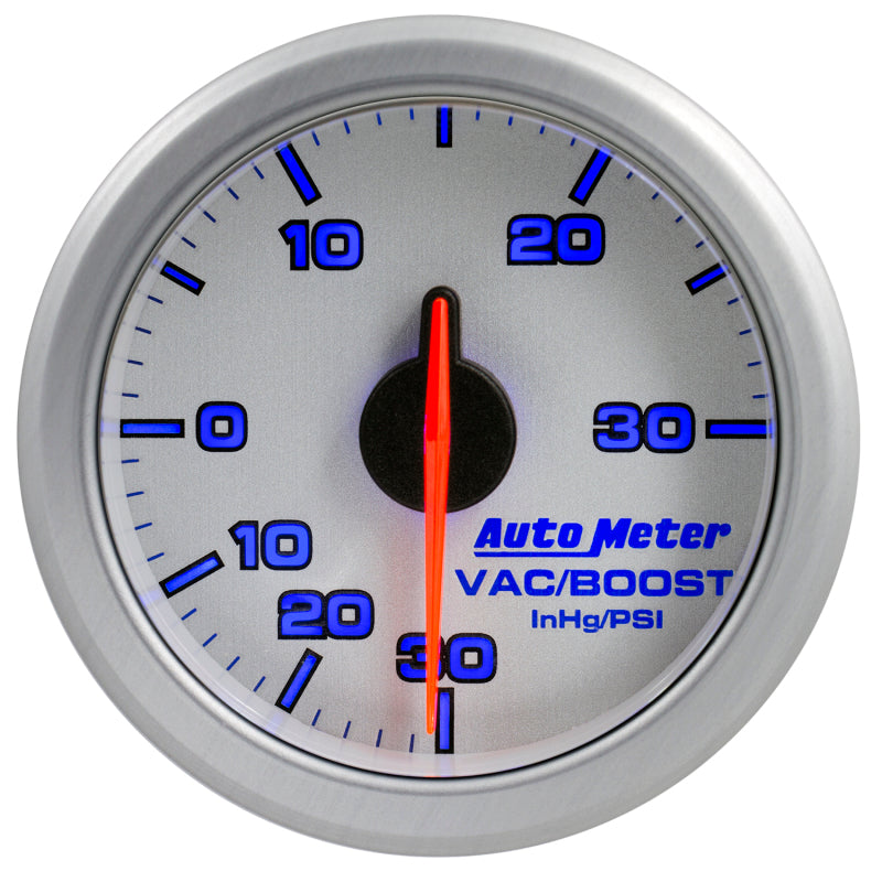 Load image into Gallery viewer, Autometer Airdrive 2-1/6in Boost/Vac Gauge 30in HG/30 PSI - Silver
