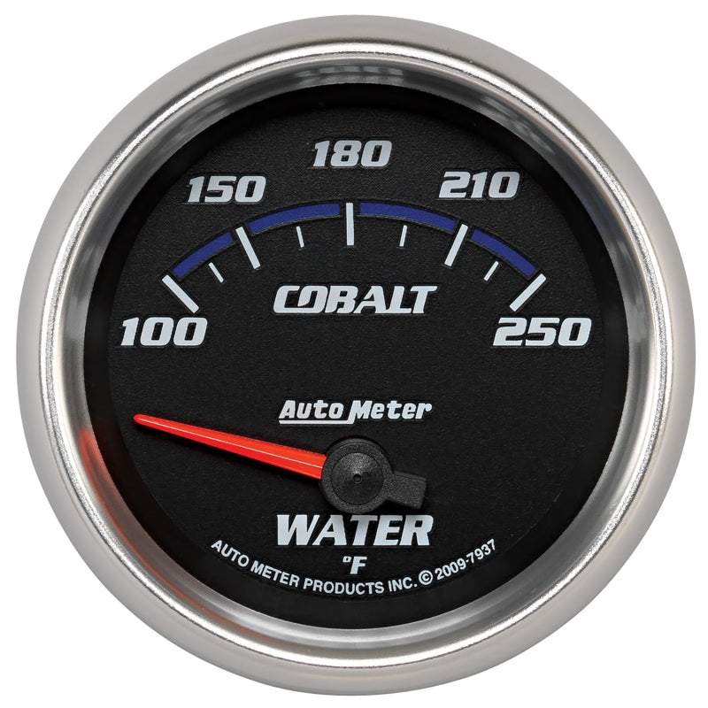 Load image into Gallery viewer, Autometer Cobalt 66mm 100-250 Degree F Electric Water Temperature Gauge
