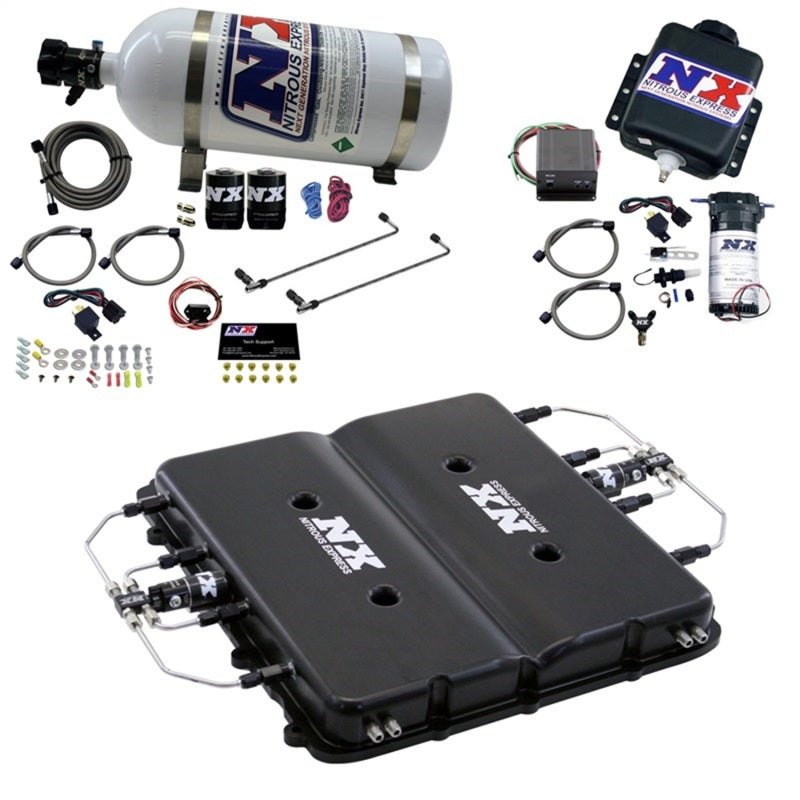 Load image into Gallery viewer, Nitrous Express Nitrous &amp; Water Injection Nitrous Kit w/Billet LT4 Supercharger Lid w/o Bottle
