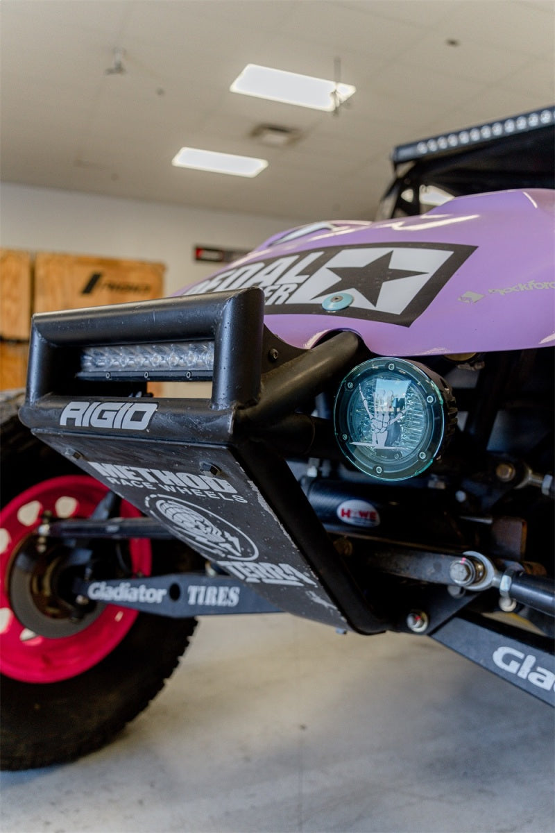 Load image into Gallery viewer, Rigid Industries x SHREDDY 360-Series 4in Lights w/Wt Bcklght (2) + 6 Covers (2 Pink/2 Teal/2 Blk)
