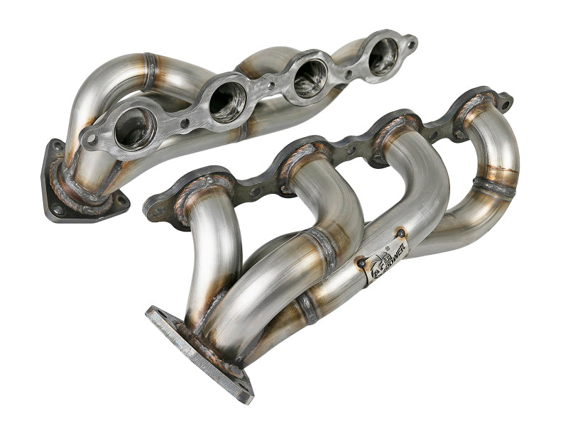 Load image into Gallery viewer, aFe Twisted Steel 1-3/4in 304SS Shorty Headers 2019 GM Silverado / Sierra 1500 V8-5.3L/6.2L

