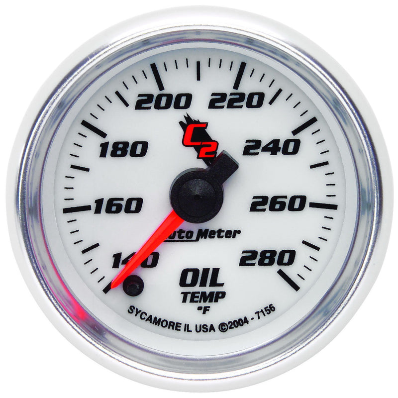 Load image into Gallery viewer, Autometer C2 52mm 140 - 280 Deg. F Electronic Oil Temp Gauge
