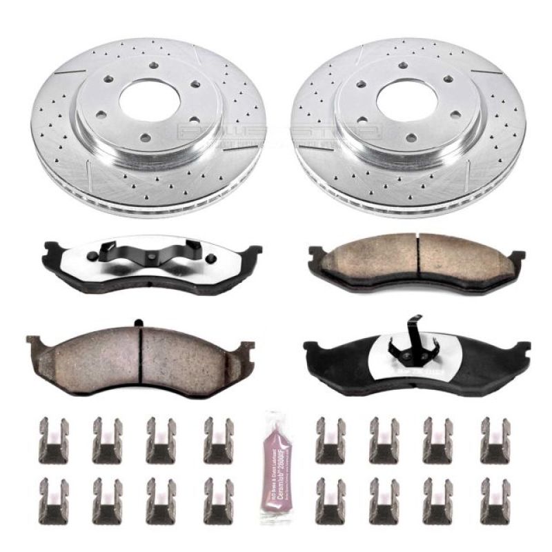 Load image into Gallery viewer, Power Stop 90-99 Jeep Cherokee Front Z36 Truck &amp; Tow Brake Kit
