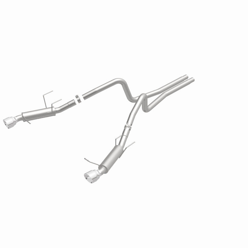 Load image into Gallery viewer, Magnaflow 2014 Ford Mustang V6 3.7L Comp Series Dual Split Rear Polished Stainless C/B Perf Exhaust
