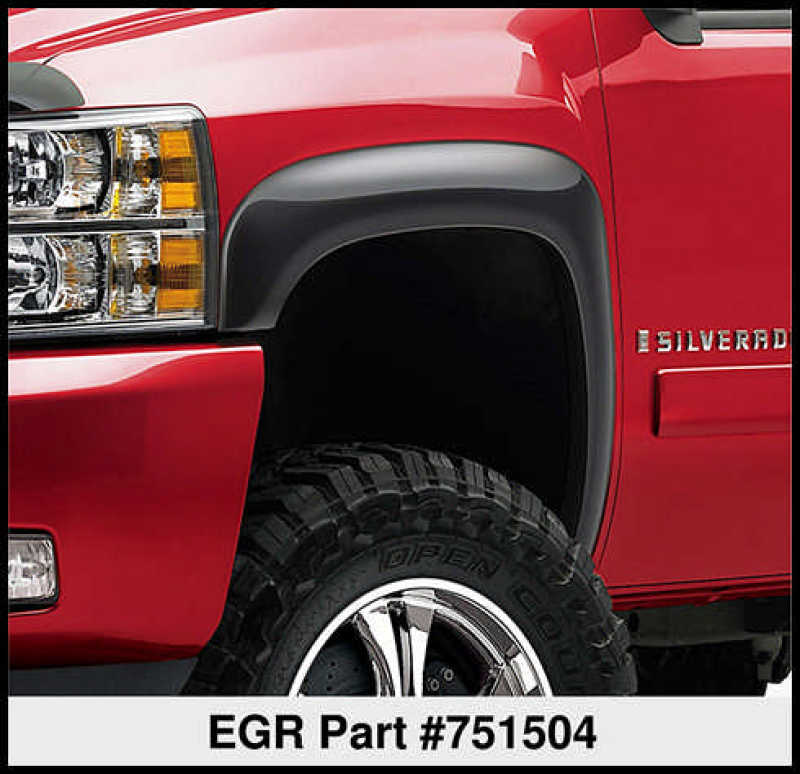 Load image into Gallery viewer, EGR 07-13 Chev Silverado 6-8ft Bed Rugged Look Fender Flares - Set (751504)
