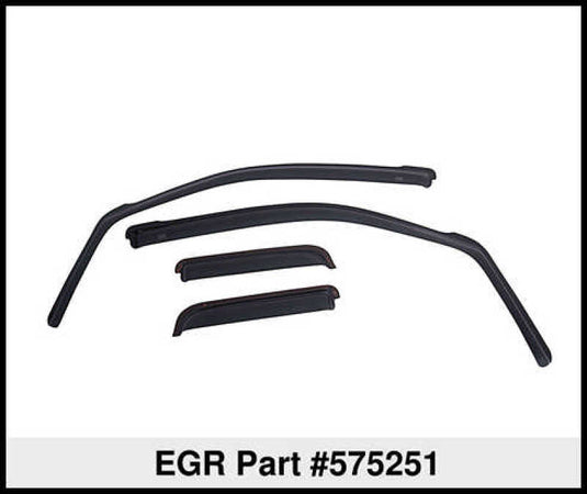 EGR 2018 jeep Wrangler JL SlimLine In-Channel WindowVisors Set of 4 - Dark Smoke