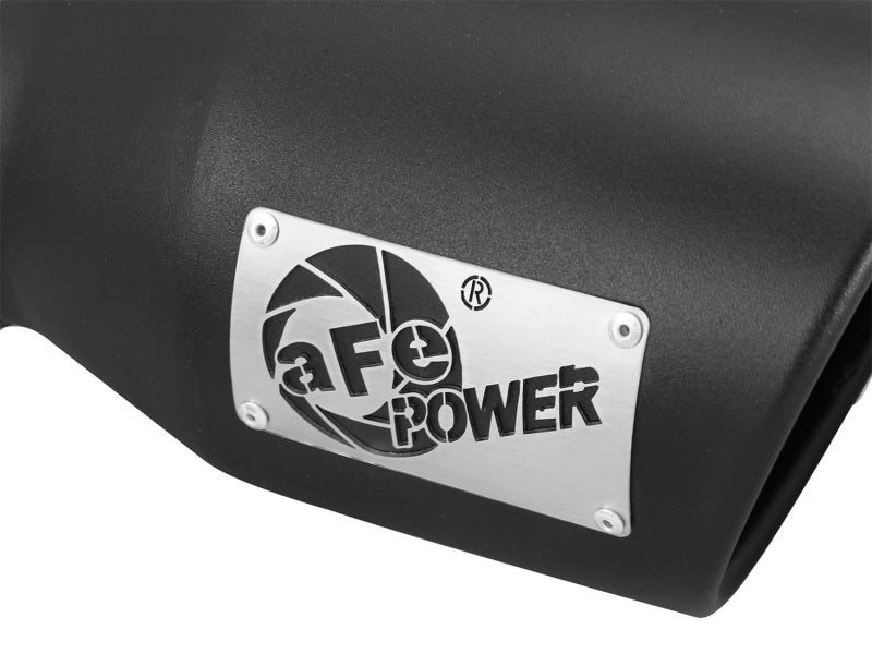 Load image into Gallery viewer, aFe Power Gas Exhaust Tip Black- 3 in In x 4.5 out X 9 in Long Bolt On (Black)
