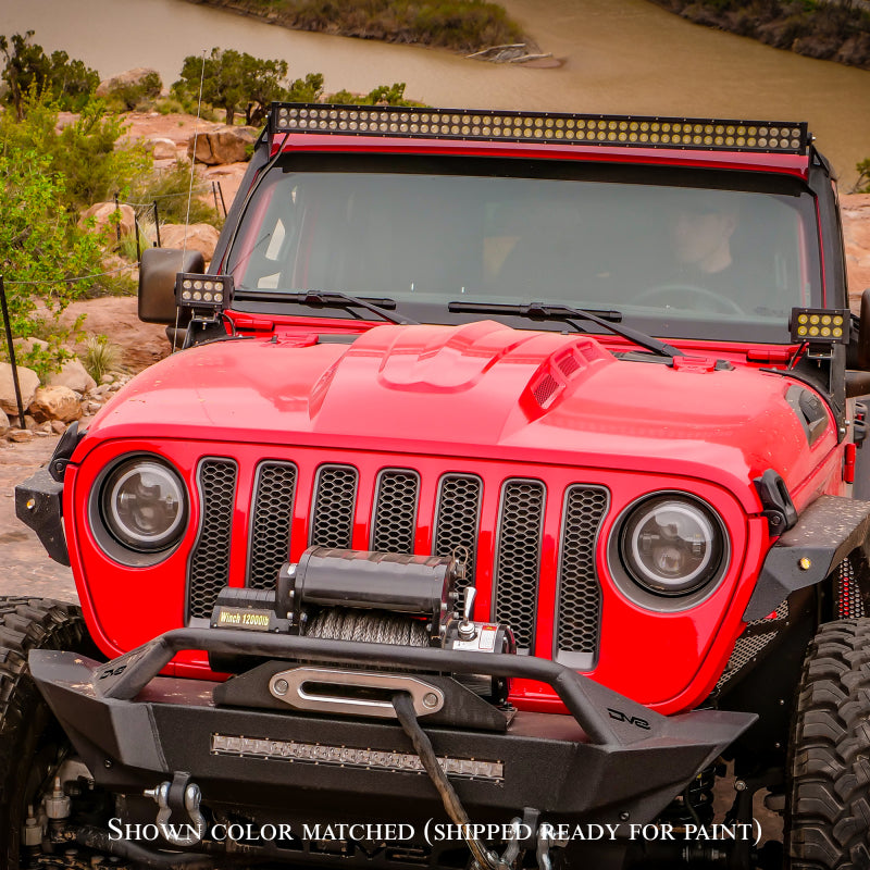 Load image into Gallery viewer, DV8 Offroad 18+ Jeep JL Heat Dispersion Hood - Primer Black
