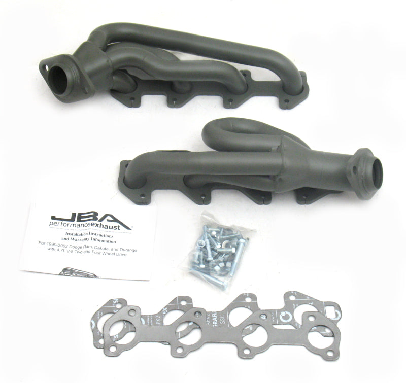 Load image into Gallery viewer, JBA 02-03 Dodge RAM 4.7L PowerTech 1-1/2in Primary Ti Ctd Cat4Ward Header
