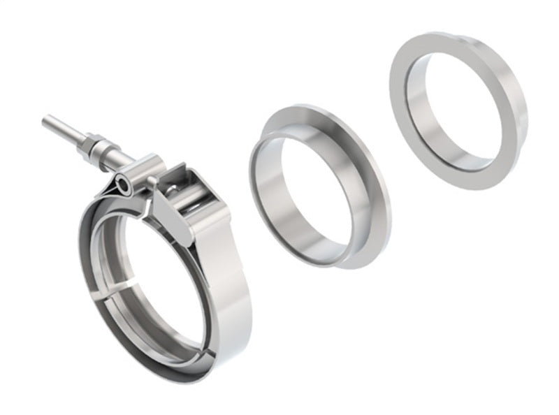 Load image into Gallery viewer, Borla Universal 2.5in Stainless Steel 3pc V-Band Clamp w/ Male and Female Flanges
