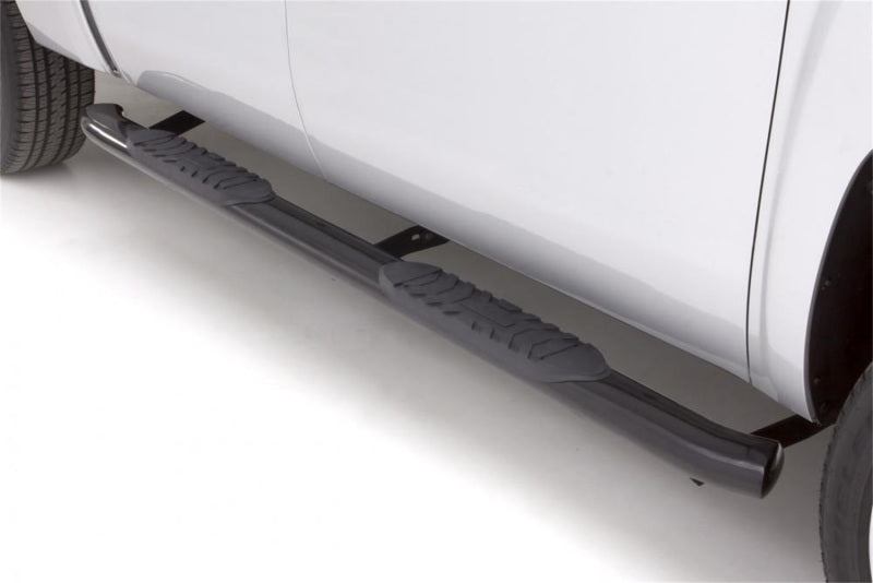 Load image into Gallery viewer, Lund 03-09 Dodge Ram 2500 Quad Cab 4in. Oval Curved Steel Nerf Bars - Black

