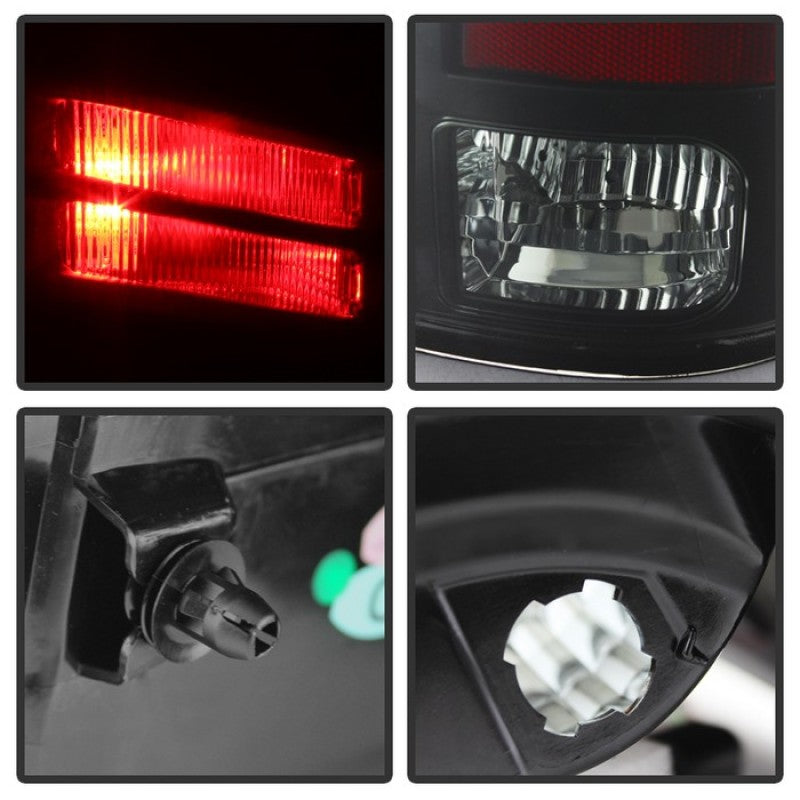 Load image into Gallery viewer, Spyder Dodge Ram 1500 09-14 LED Tail Lights Incandescent- Blk Smke ALT-YD-DRAM09-LED-BSM
