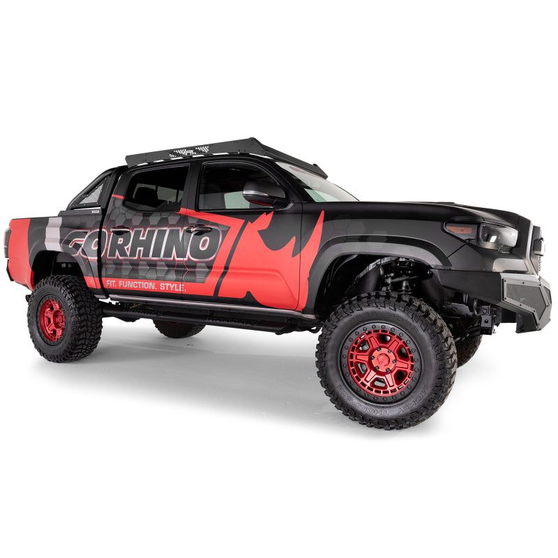 Load image into Gallery viewer, Go Rhino 16-23 Toyota Tacoma DC Ceros Low Profile Roof Rack - Tex. Blk

