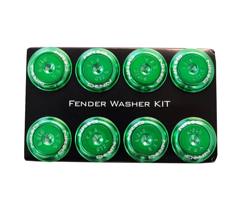 Load image into Gallery viewer, NRG Fender Washer Kit w/Color Matched M8 Bolt Rivets For Plastic (Green) - Set of 8
