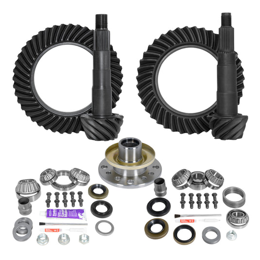 Yukon Gear Ring & Pinion Gear Kit Front & Rear for Toyota 8/7.5R Diff (w/Factory Locker) 4.88 Ratio