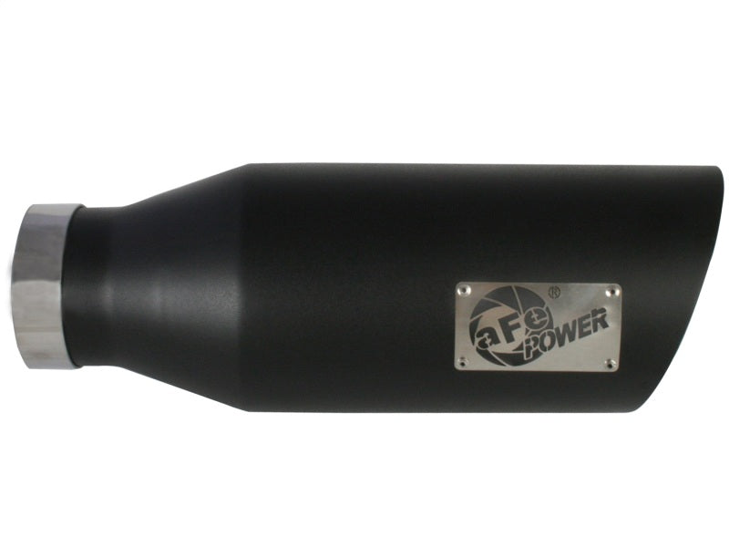 Load image into Gallery viewer, aFe MACHForce XP Exhausts Tips SS-304 EXH Tip 4In x 7Out x 18L Bolt-On (blk)
