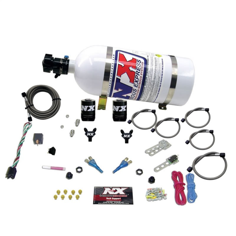 Load image into Gallery viewer, Nitrous Express GM EFI Dual Nozzle Nitrous Kit (100-300HP) w/10lb Bottle
