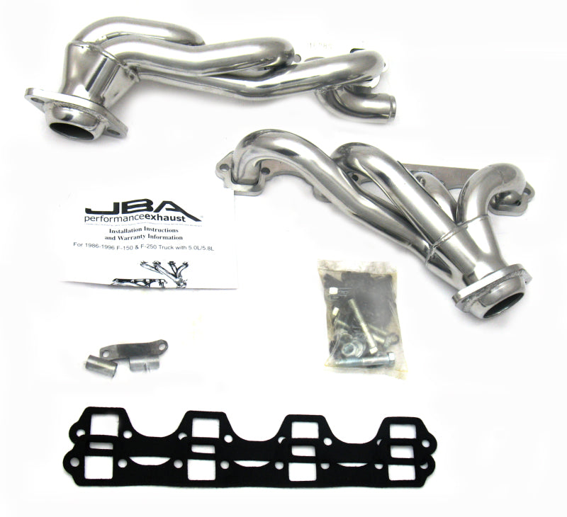 Load image into Gallery viewer, JBA 87-96 Ford F-150 5.8L SBF 1-5/8in Primary Silver Ctd Cat4Ward Header
