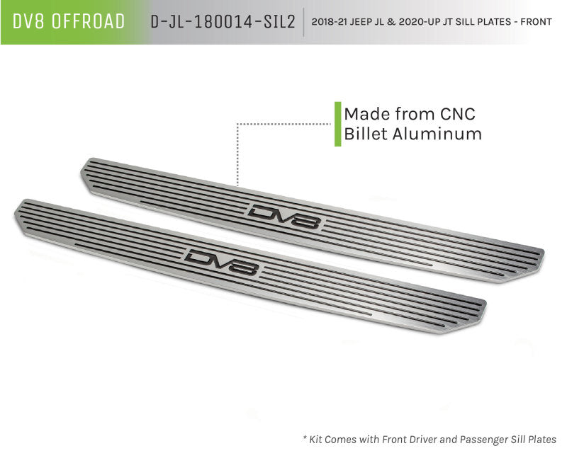 Load image into Gallery viewer, DV8 Offroad 2018-2019 Jeep Gladiator JL 2 Door Front Sill Plates

