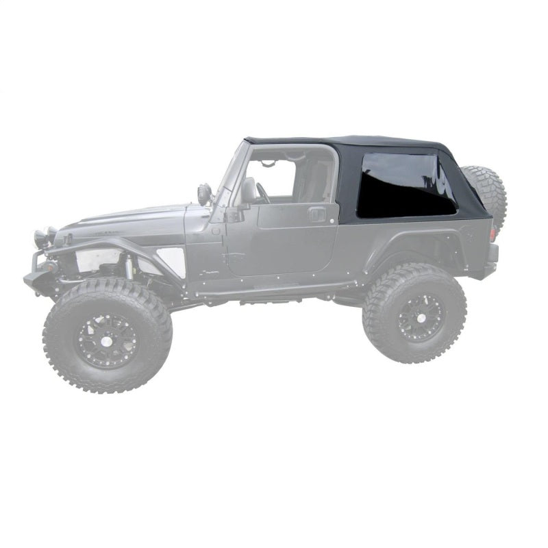 Load image into Gallery viewer, Rampage 2004-2006 Jeep Wrangler(TJ) LJ Unlimited Frameless Soft Top Kit - Black Diamond
