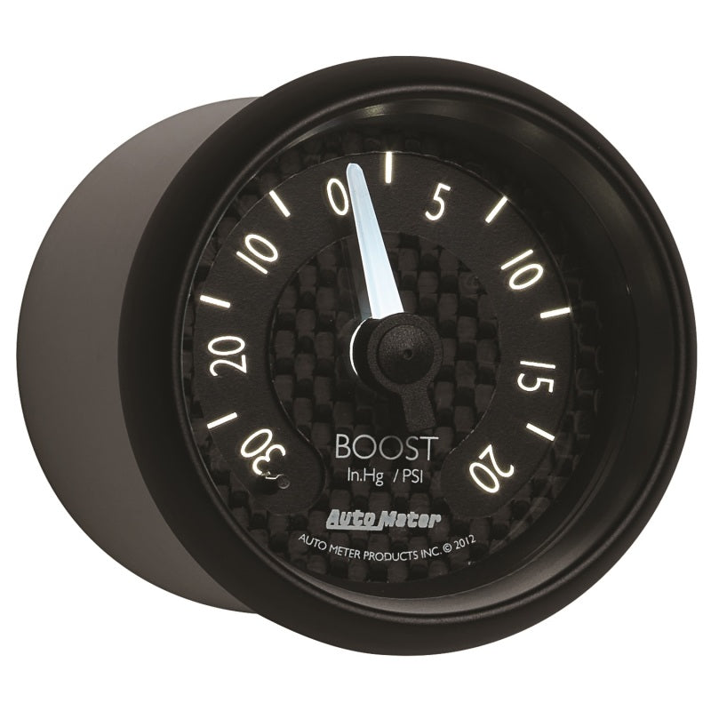 Load image into Gallery viewer, Autometer GT Series 52mm Mechanicl 30 In Hg/20 psi Vacuum/Boost Gauge
