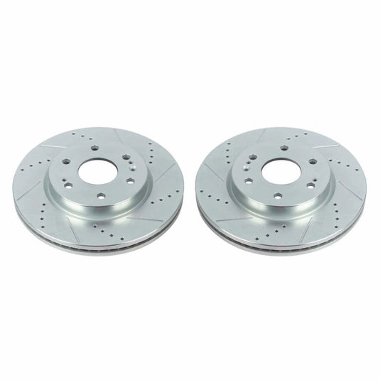 Power Stop 19-20 Chevrolet Silverado 1500 Front Evolution Drilled & Slotted Rotors - Pair