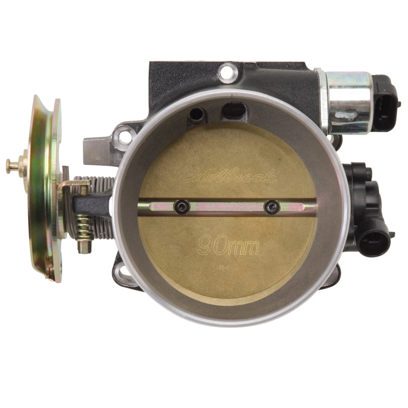 Load image into Gallery viewer, Edelbrock Throttle Body Victor Universal LS1 90mm Black Mini Texture Powder Coating
