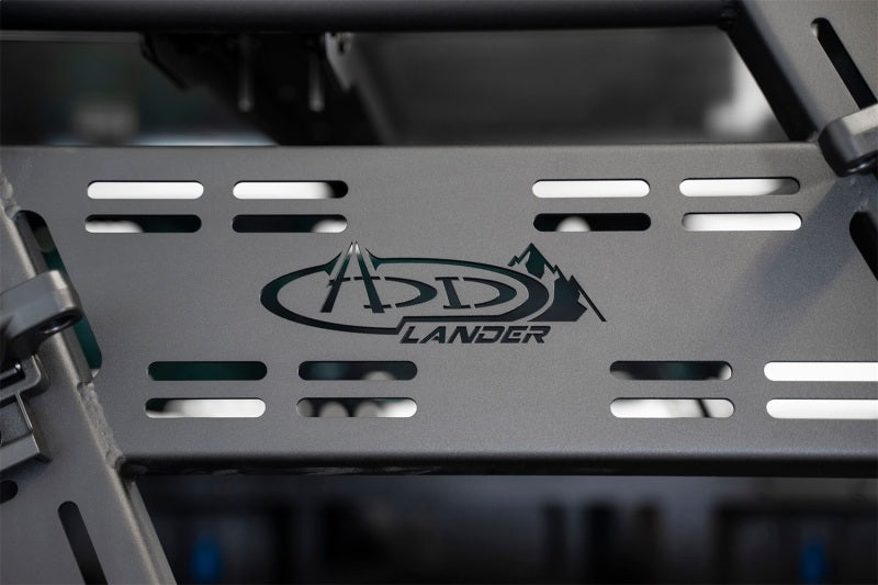 Load image into Gallery viewer, Addictive Desert Designs 2015+ Ford F-150 Overlander Chase Rack w/ 3rd Brake Light - Hammer Black
