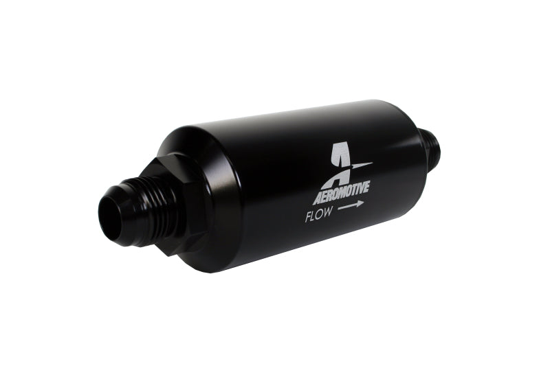 Load image into Gallery viewer, Aeromotive In-Line Filter - (AN -10 Male) 10 Micron Fabric Element Bright Dip Black Finish
