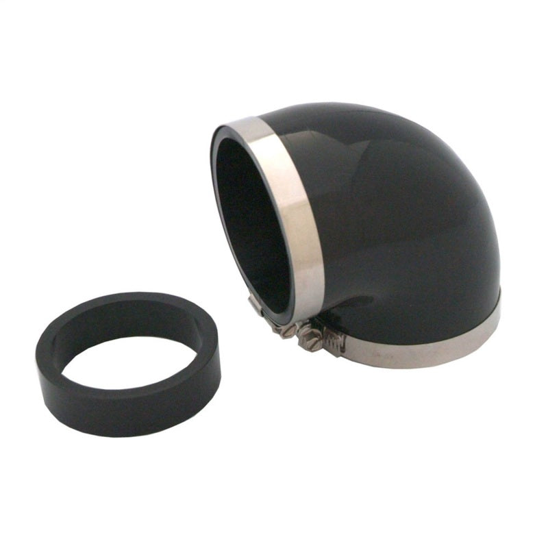 Load image into Gallery viewer, Spectre Coupler Elbow Reducer 3in. / 90 Degree w/2.5in. Insert (PVC) - Black
